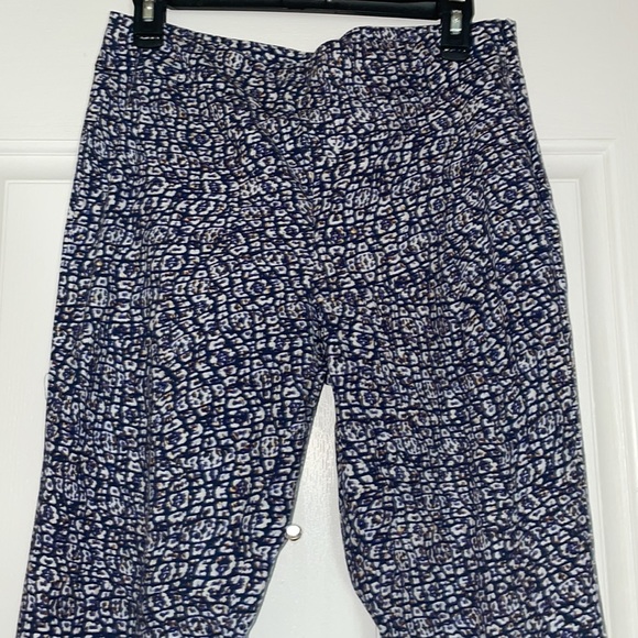 NIC+ZOE Blue and White Patterned Track Pants - Picture 2 of 9
